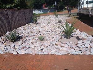 Dump rocks landscaping
