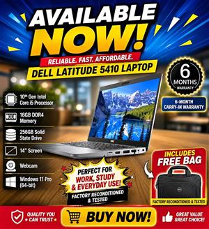 Dell Laptop 5410 i5 10th | 16GB RAM | 256 SSD | Webcam