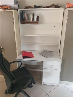 Student study desk, shelf and chair