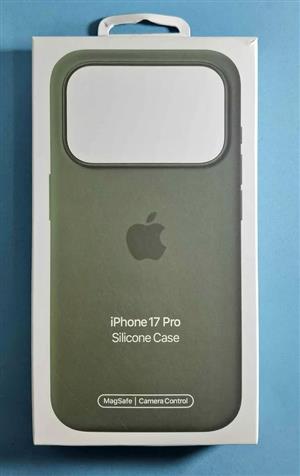 Silicone phone case with magsafe for iphone 17 pro. Green colour
