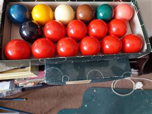 Snooker and Billiard sets of quality Balls and all accessories.