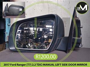 2017 Ford Ranger [T7] 2.2 TDCi MANUAL LEFT SIDE DOOR MIRROR  MV0770