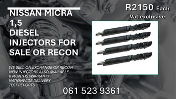 NISSAN MICRA 1.5 DIESEL INJECTORS FOR SALE WITH TEST REPORTS 