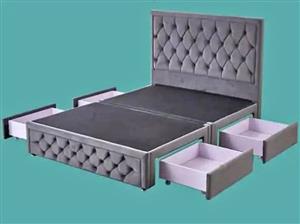 Sleigh base bed
