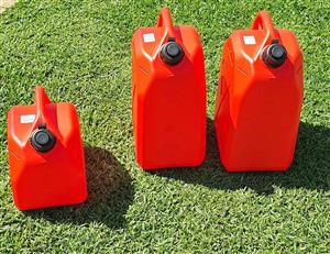 Jerry cans/ fuel cans. GARDEN MARKET PLACE.  1 Gardens Road, HILLCREST.
