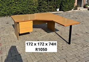 OFFICE LSHAPE DESK WITH DRAWERS
