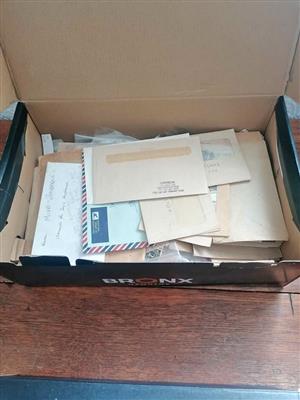 Stamps 3 shoeboxes of stamps