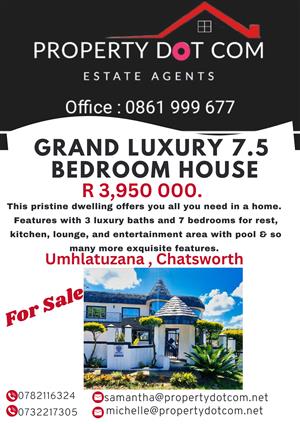 Grand luxury Home For sale Umhlatuzana 