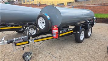 2500L MILD STEEL DIESEL TANKER DOUBLE AXLE BRAKED