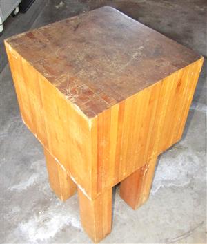 Butchers Block - Solid Wood, End Grain; 44cm x 45cm x 85cm