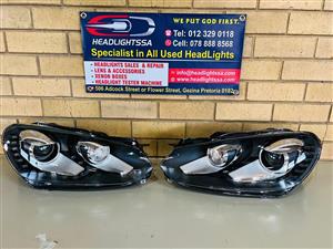 VW Golf 6 left and right side xenon headlights (2008)