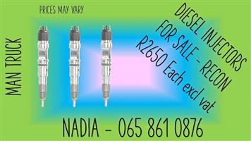 MAN TRUCK DIESEL INJECTORS FOR SALE WE SELL ON EXCHANGE OR RECON