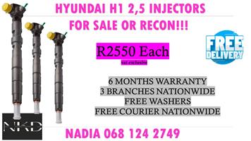 HYUNDAI H1 DIESEL INJECTORS FOR SALE OR TO RECON
