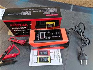 BATTERY CHARGER,, 6V/12V 6A intelligent puls repair battery charger