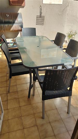 Patio table and chairs 