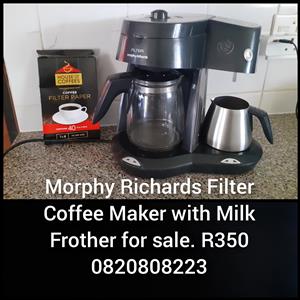 Filter Coffee Maker with Milk Frother for sale