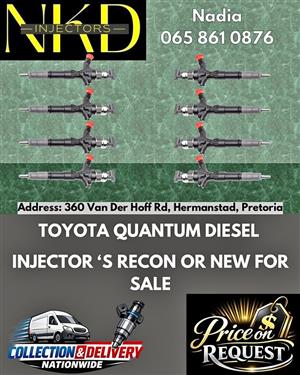 TOYOTA QUANTUM DIESEL INJECTORS FOR SALE - 6 MONTHS WARRANTY