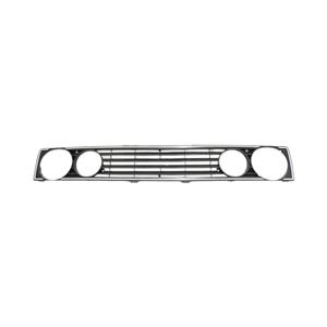 VW Golf Mk1 Double Light Debadged Grille with Chrome Trim
