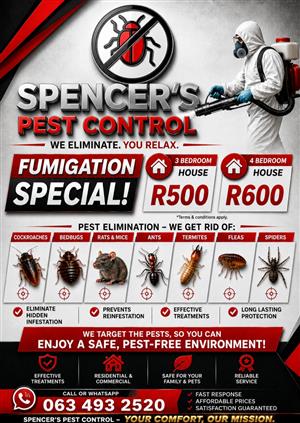 Get rid of all unwanted pests with our fumigation special!