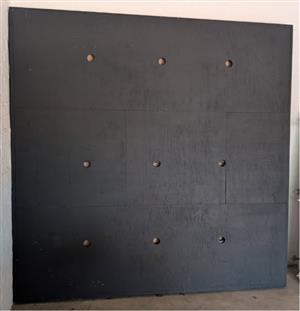 Super King Bed Base - Black Wood 204 x 204cm