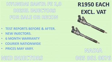DIESEL INJECTORS FOR SALE FOR HYUNDAI SANTA FE 2.0- RECONDITIONED