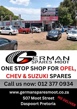 One Stop Shop for Opel, Chev & Suzuki Spares