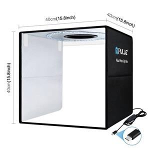 PULUZ Dual LED Photo Softbox 40cm Studio Box Kit
