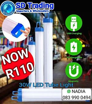 USB Rechargeable 30W LED Tube Light