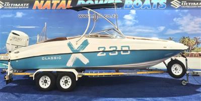 CLASSIC 230 ON TRAILER 200 HP SUZUKI 4 STROKE 2025 MODEL 25 HOUR 