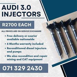AUDI 3.0 INJECTORS WITH WARRANTY INCLUDED IN 