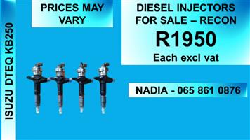 ISUZU DTEQ KB250 DIESEL INJECTORS FOR SALE OR TO RECON WITH WARRANTY