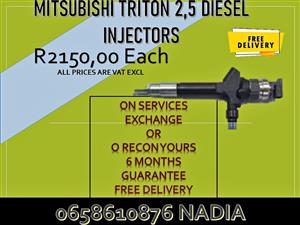 MITSUBISHI TRITON 2.5 INJECTORS FOR SALE OR RECON