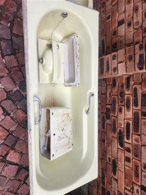 Bath, basin, toilet for sale. Steel enamel bath. 