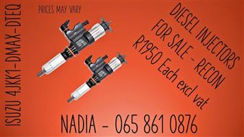 Isuzu 4JK1 D-MAX diesel injectors for sale or we reconditioning your own 