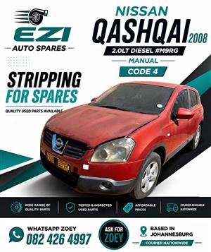 Qashqai for spares now 2008 2L m9RG Diesal stripping only