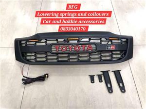 2012 to 2015 Toyota hilux vigo GR Grill with top led