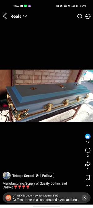 We manufacture caskets different designs