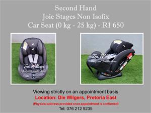 Second Hand Dark Grey Joie Stages Non Isofix Car Seat (0 kg - 25 kg)