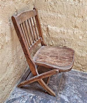 Antique Kids Folding Chair