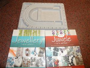 BOOKS ABOUT HOW TO MAKE JEWELLERY PLUS BEAD BOARD
