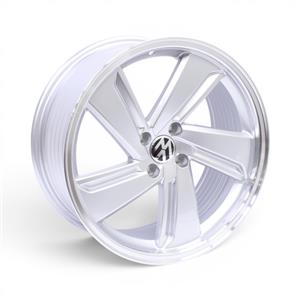 17″ M8976 4×100 Silver with Polished Lip Alloy Wheels