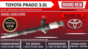 Toyota Prado 3.0L(BRAND NEW)Diesel Injectors 