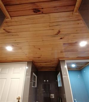 Knotty Pine Ceiling Installations