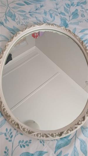 Mirror with white frame