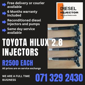 TOYOTA HILUX 2.8 INJECTORS FOR SALE WITH WARRANTY 