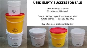 USED EMPTY BUCKETS FOR SALE