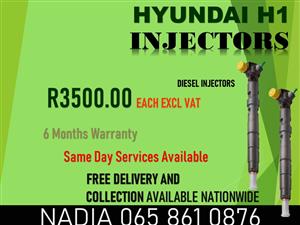 NEW HYUNDAI H1 DIESEL INJECTORS FOR SALE OR TO RECON