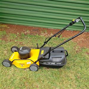 Tandem electric lawnmower.  GARDEN MARKET PLACE.  1 Gardens Road, HILLCREST.  CORNER OF INANDA ROAD.