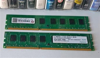 DDR3 PC / Desktop Ram 4 Gig Sticks 2 