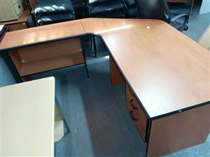 L-shape cherry desk